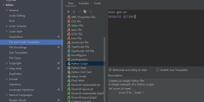 pycharm如何设置模板 pycharm如何设置模板